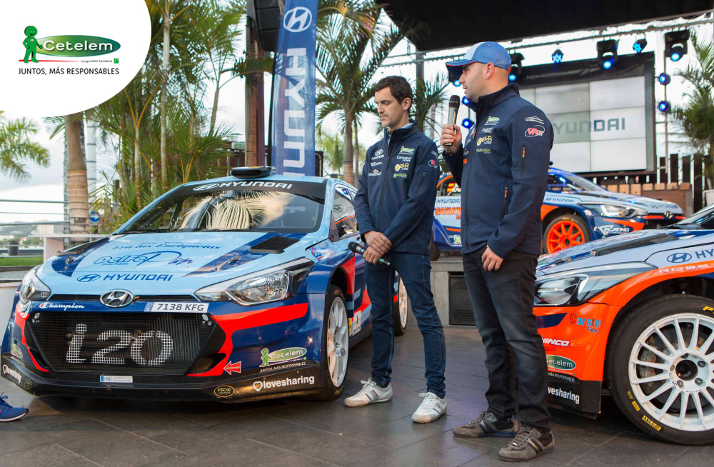 Cetelem, entre los patrocinadores del equipo Hyundai Canarias de Rallyes