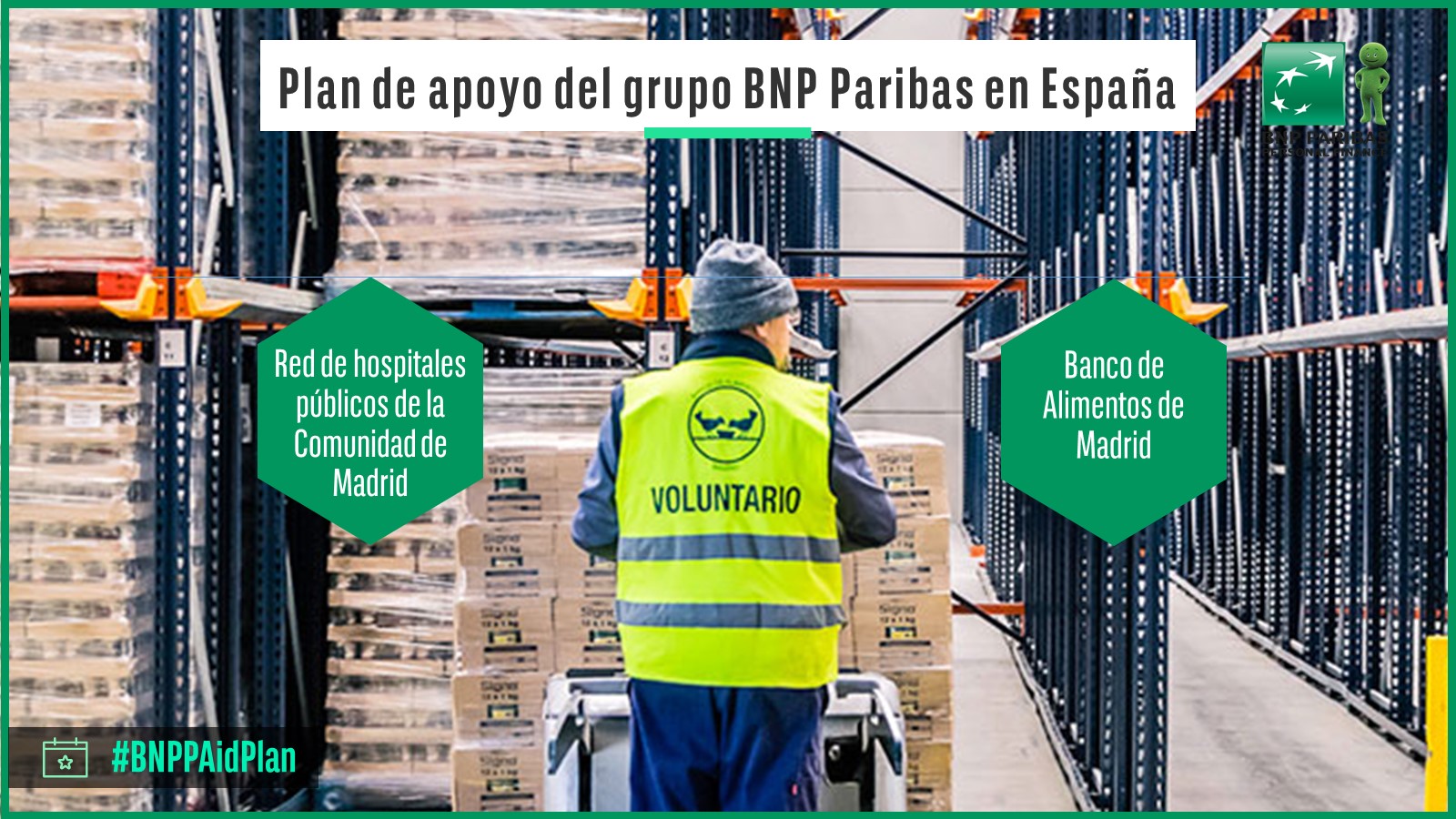 El grupo BNP Paribas lanza una iniciativa para que sus empleados puedan contribuir a la lucha contra la COVID-19