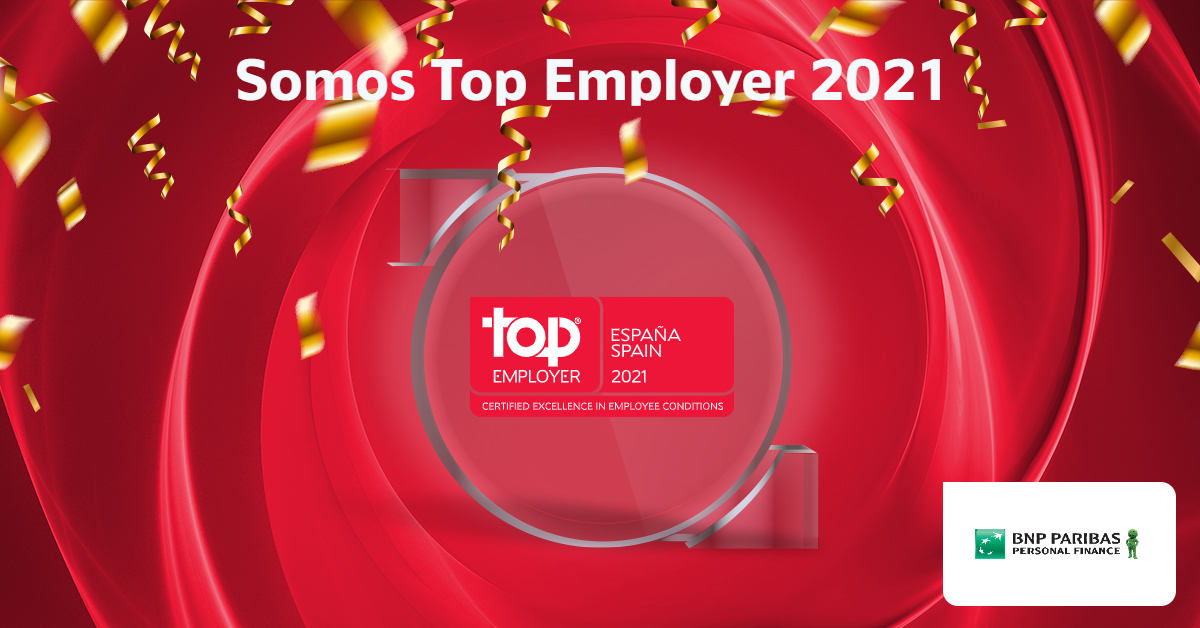 BNP Paribas Personal Finance entra en el Top 10 de las mejores empresas para trabajar en España